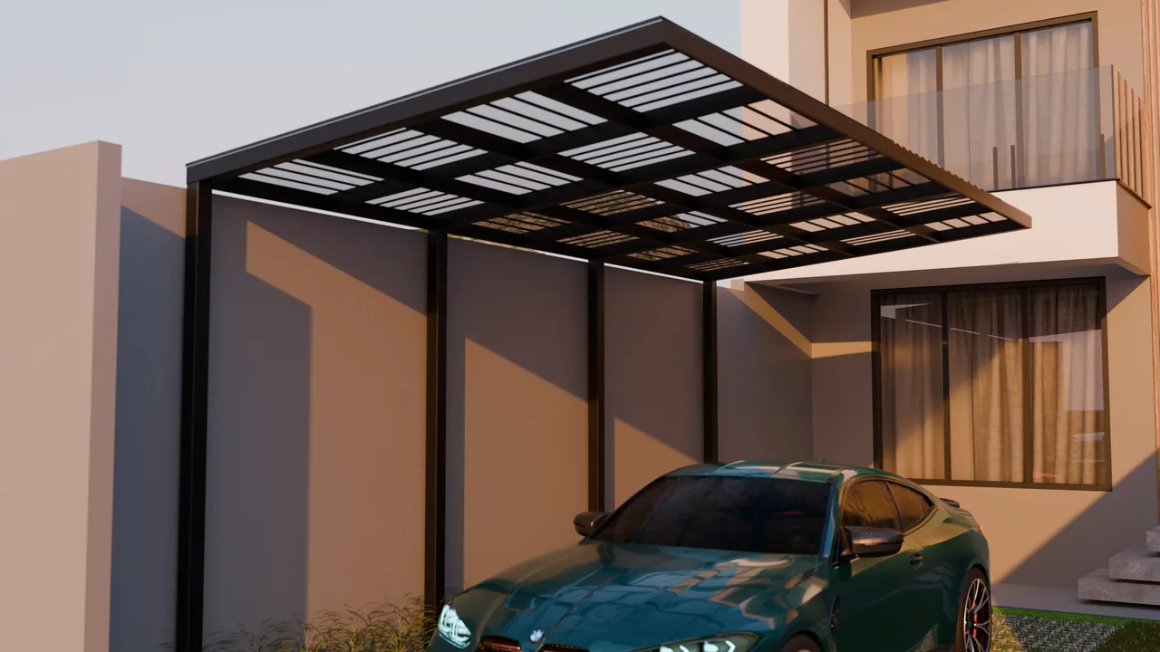 Garagem suspensa de ferro.

Sem colunas no meio do quintal, você aproveita melhor o espaço e mantém tudo mais livre e organizado. 

Estrutura feita sob medida para o seu espaço.

